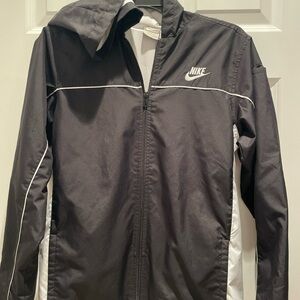 Nike Logo Youth Large Zip-up Hooded Windbreaker